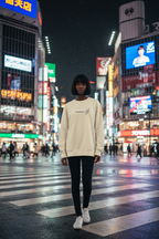 TOS-NEON Black Oversize Hoodie T.O.S